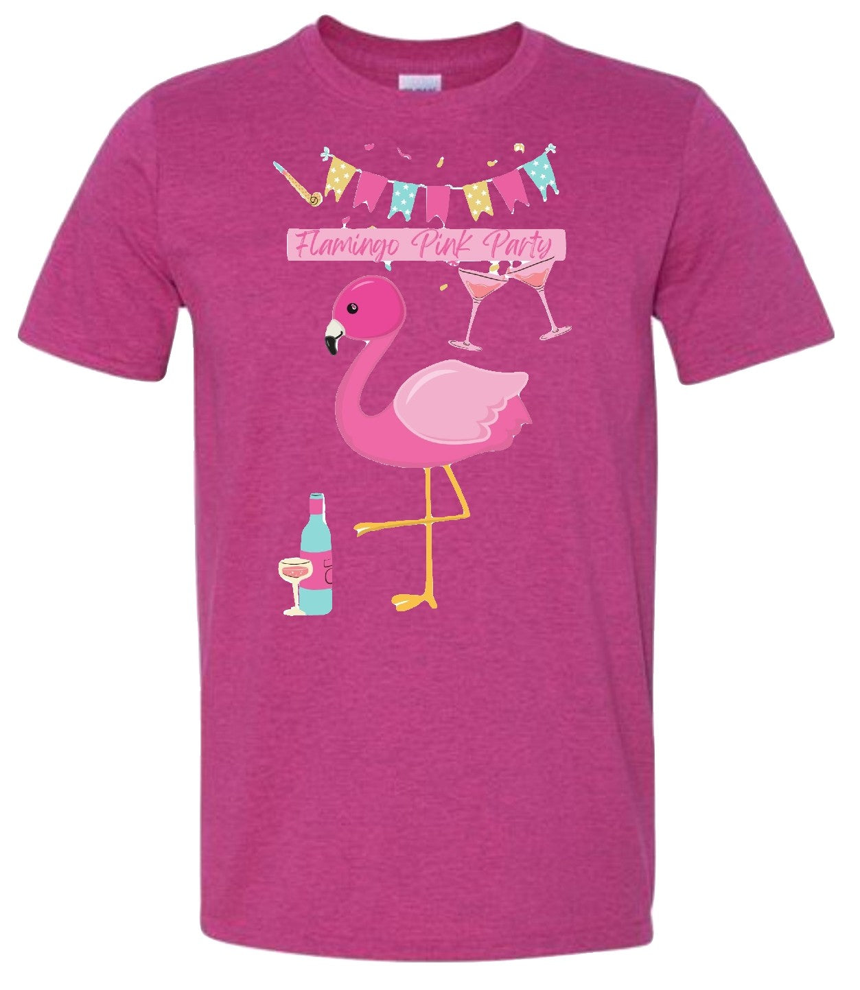 Flamingo pink party Short sleeve T-shirt
