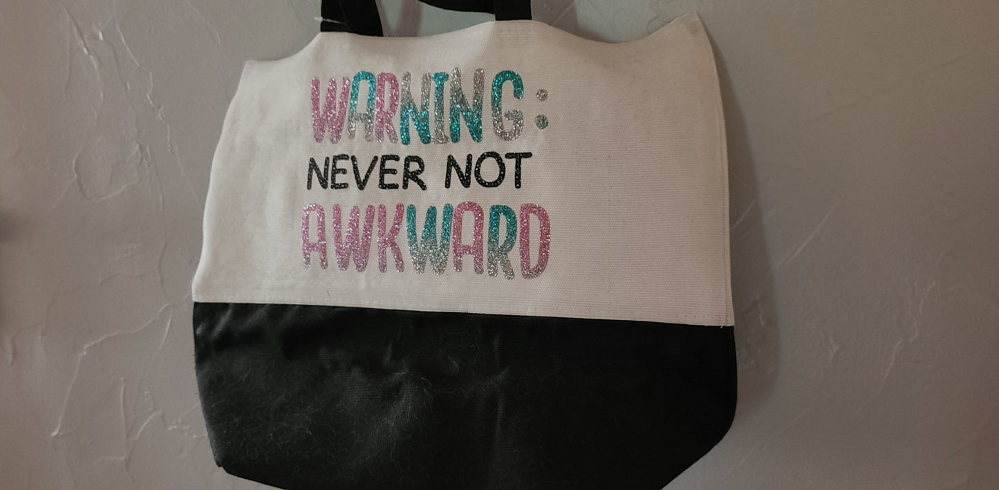 Warning never not bag